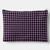 Paars Zwarte Weefpatroon Grote Accessoiretas Etui (Achterkant)