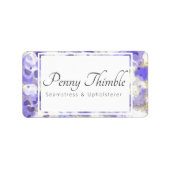 Paars zwenkpatroon met marmer etiket (Voorkant)