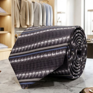 Paarsachtig Bruin Grijs Periwinkle Abstract Patroo Stropdas