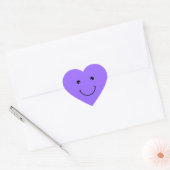 Paarsblauw Gezicht Hart Sticker (Envelop)