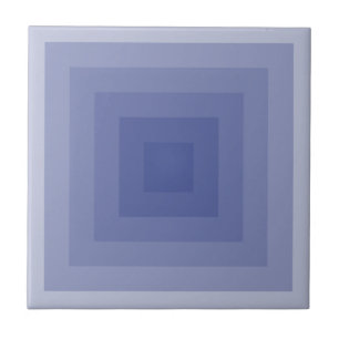 Paarsblauw Vierkant Geometrisch Tegeltje