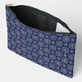 Paarsblauwe druppelprint cosmetische tas