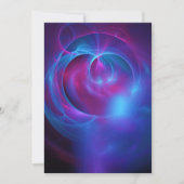 Paarsblauwe en roze kosmische wervelende fractal b kaart (Voorkant)