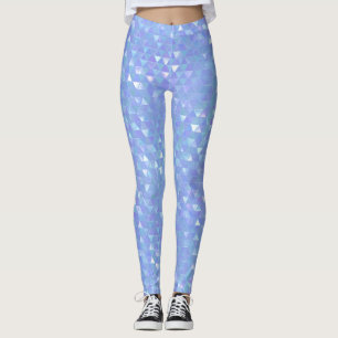 Paarsblauwe Trendy Driehoeken Geometrisch Leggings