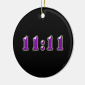 Paarse 11:11 Nummers Keramisch Ornament (Links)