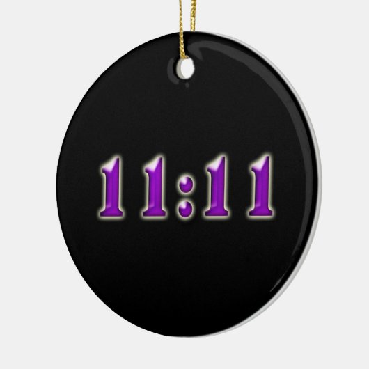 Paarse 11:11 Nummers Keramisch Ornament (Links)