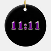 Paarse 11:11 Nummers Keramisch Ornament (Achterkant)