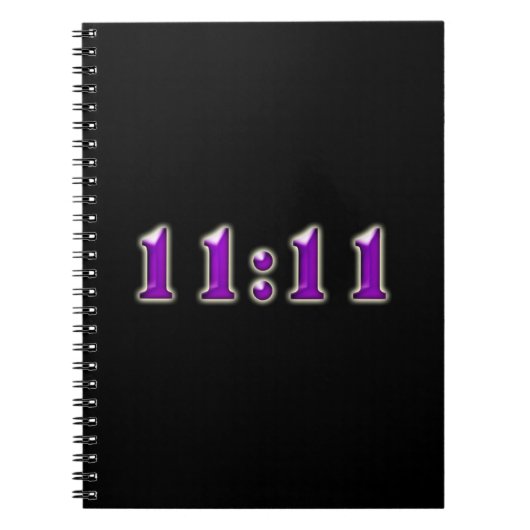 Paarse 11:11 Nummers Notitieboek (Voorkant)