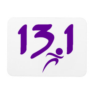Paarse 13,1-halve marathon magneet