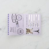 Paarse 16e verjaardag Paris Passport Invitation (Binnen)