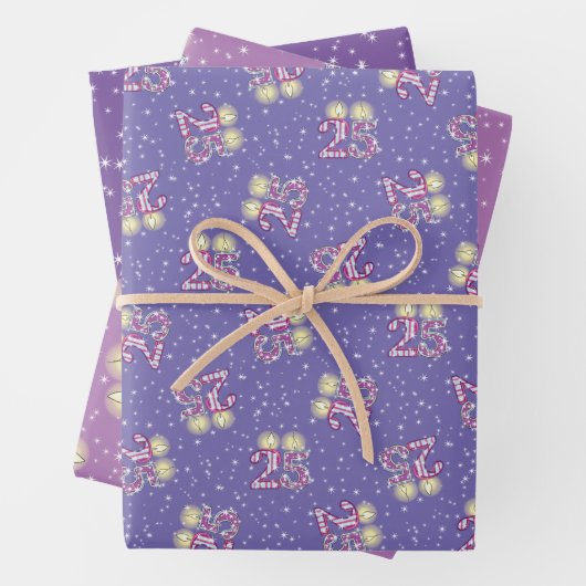 Paarse 25e zeemijlen op pakpapier inpakpapier vel (In situ)