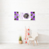 Paarse 2 Toned Fotocollage Afstuderen Vinyl Spandoek (Insitu)