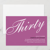 Paarse 30e verjaardag kaart (Voorkant / Achterkant)