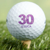 Paarse 30ste verjaardag Golfer Gift 30 jaar elegan Golfballen