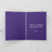 Paarse 3 foto collage 18e verjaardag kaart (Binnen)