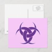 Paarse 3 halve maan briefkaart (Voorkant / Achterkant)