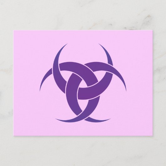 Paarse 3 Halve Manen Briefkaart (Voorkant)