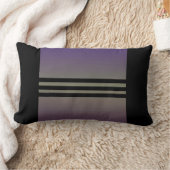Paarse 3 zwarte strip Lumbale decoratieve kussen (Deken)
