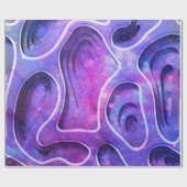 Paarse 3D abstracte achtergrond Cadeaupapier (Vlak)