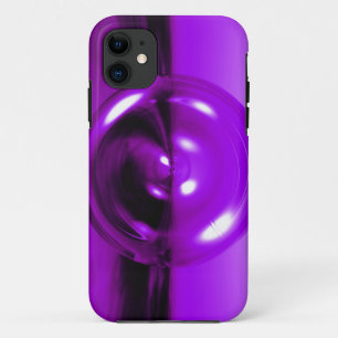 Paarse 3D Abstracte Schijf iPhone Hoes