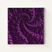 paarse 3d Mandelbrot fractale helix-curve Notitieboek (Achterkant)