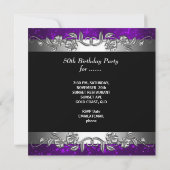 Paarse 50- en Fabulous 50e verjaardag Kaart (Achterkant)