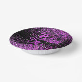 Paarse 50 fantastische verjaardagen papieren kommen (Gebogen)