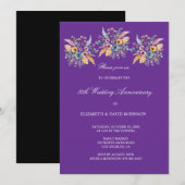 Paarse 50ste huwelijksverjaardag kaart (Voorkant / Achterkant)