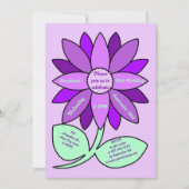 Paarse 50ste verjaardag Eenvoudige Paarse Zonneblo Kaart (Voorkant)
