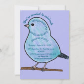 Paarse 50ste verjaardag Schattigee Bird Dinner Par Kaart (Voorkant)