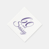 Paarse 60 en Sassy verjaardagsfeestje Servet (Hoek)