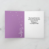 Paarse 60 & Fabulous Foliage 60e Verjaardagsfoto Kaart (Binnen)