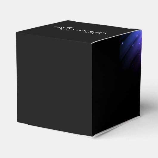 Paarse 60ste Verjaardagsfeestje 70's Disco Ball Bedankdoosjes (Achterkant)