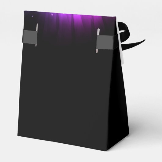 Paarse 60ste Verjaardagsfeestje 70's Disco Ball Bedankdoosjes (Achterkant)