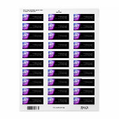 Paarse 60ste Verjaardagsfeestje 70's Disco Ball Etiket (Full Sheet)