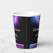 Paarse 60ste Verjaardagsfeestje 70's Disco Ball Papieren Bekers (Rechts)