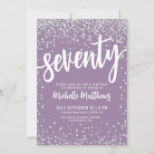 Paarse 70e verjaardag kaart (Voorkant)