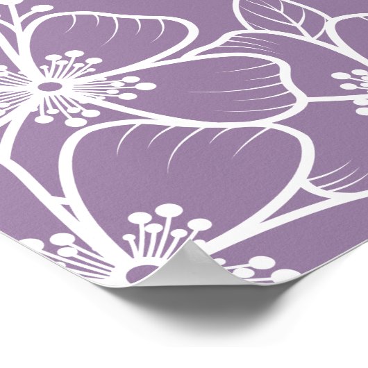 Paarse 70e verjaardag welkom poster (Hoek)