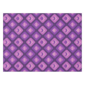 Paarse 70s retro zonneblokpatroon tafelkleed (Voorkant (Horizontaal))