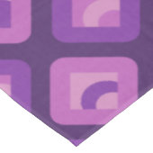 Paarse 70s retro zonneblokpatroon tafelkleed (Gekanteld)