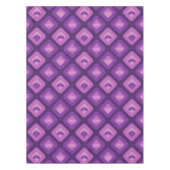 Paarse 70s retro zonneblokpatroon tafelkleed (Voorkant)