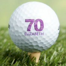 Paarse 70ste verjaardag Golfer Gift 70 jaar elegan