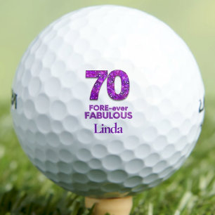 Paarse 70ste verjaardag van collega-cadeau - Fabul Golfballen