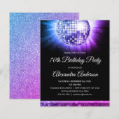 Paarse 70ste verjaardagsfeestje 70's Disco Ball (Voorkant / Achterkant)