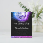 Paarse 70ste verjaardagsfeestje 70's Disco Ball (Staand voorkant)