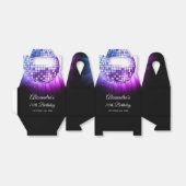 Paarse 70ste verjaardagsfeestje 70's Disco Ball Bedankdoosjes (Uitgevouwen)