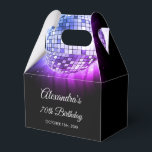 Paarse 70ste verjaardagsfeestje 70's Disco Ball Bedankdoosjes<br><div class="desc">Verhoog je 70ste verjaardagsviering met onze Paarse 70ste verjaardagsfeestje 70's Disco Ball Favor Box. Deze gunst box legt de essentie van het disco-tijdperk vast, waardoor het de perfecte keuze is voor een discothema bash of een evenement waar je een vleugje magie uit de jaren '70 wilt doordrenken. In een oogverblindende...</div>