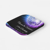 Paarse 70ste verjaardagsfeestje 70's Disco Ball Papieren Bordje (Gebogen)