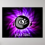 Paarse 8 bal poster (Voorkant)