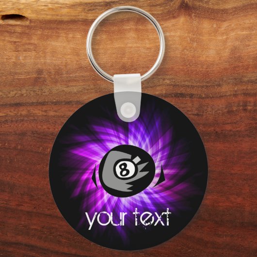 Paarse 8 bal sleutelhanger (Voorkant)